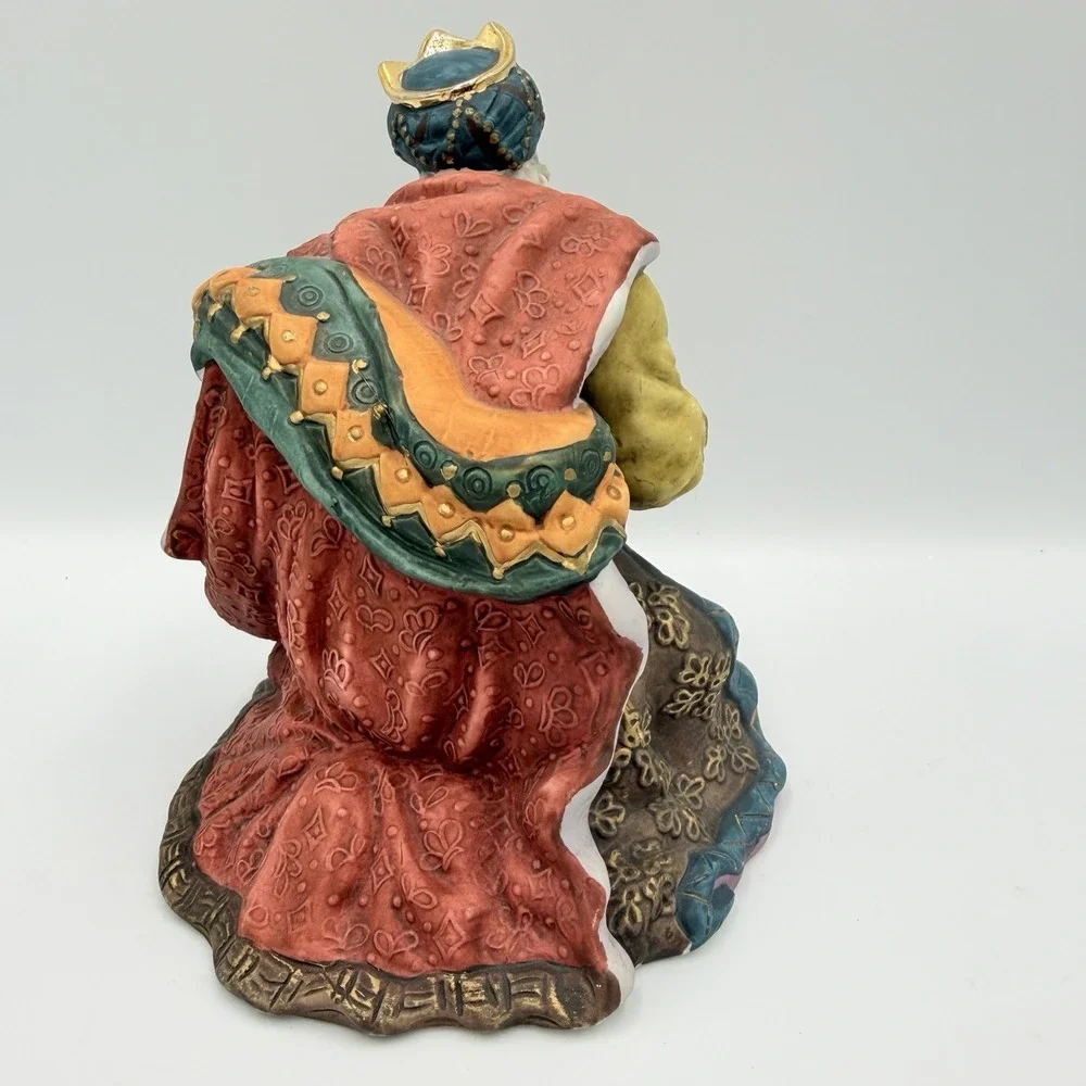 VTG Nativity Wise Man‎ Figurine Magi Treasure Chest Christmas Creche Decor 7